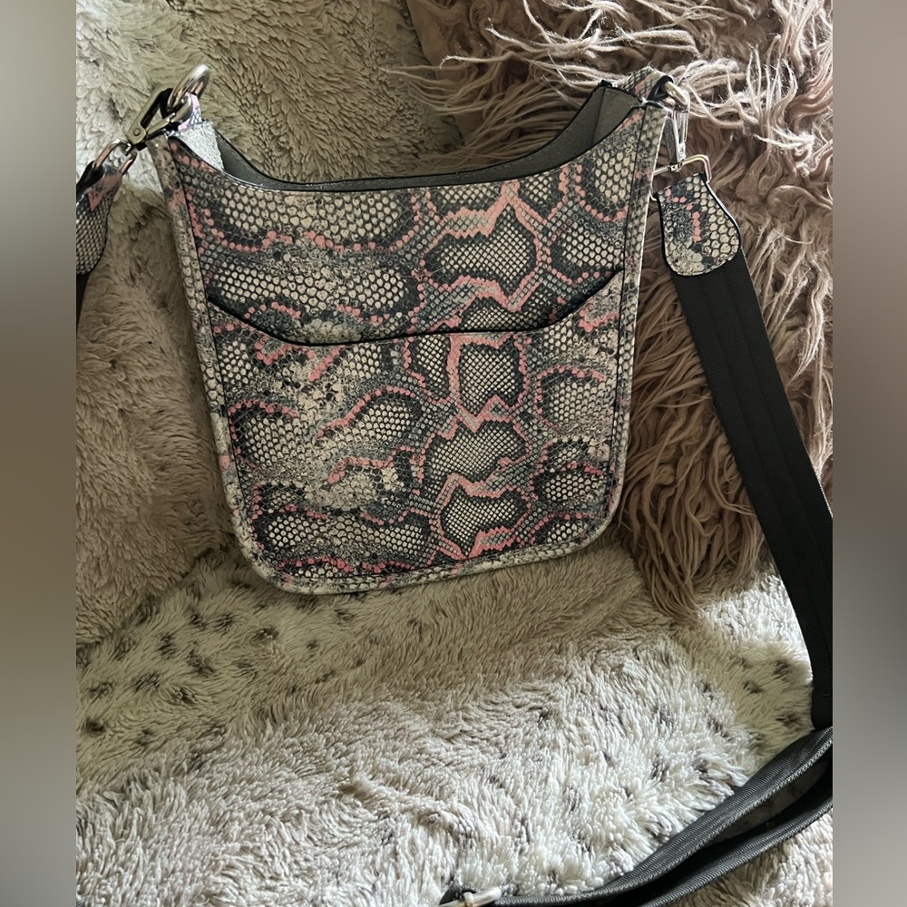 Crossbody Bag - Gray & Pink
